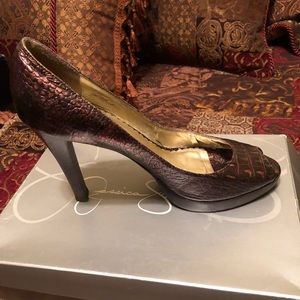 Jessica Simpson ABBA Platform Peep-Toe Pump